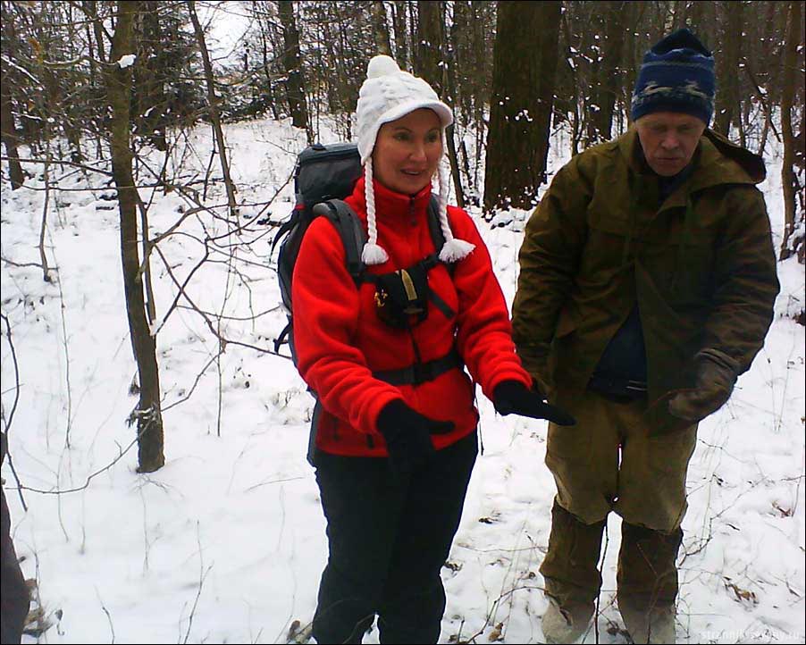 Лыжный поход выходного дня:пл. Овражки - Устиновка - Строкино - Аксеново - пл. 43 км   13 декабря 2009 г.